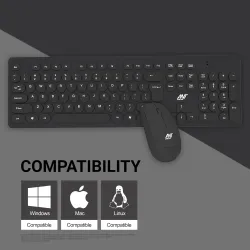 Ant Value Wireless Keyboard Mouse Combo Black FKBRI05 (Open Box)