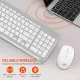 Ant Value Wireless Keyboard Mouse Combo White Silver (WK250)