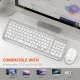 Ant Value Wireless Keyboard Mouse Combo White Silver (WK250)