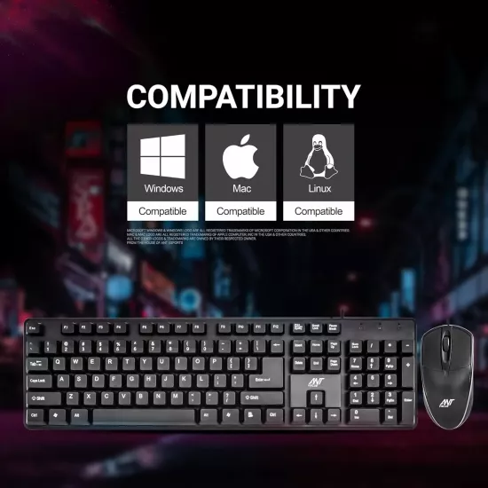 Ant Value USB Keyboard Mouse Combo FKBRI02