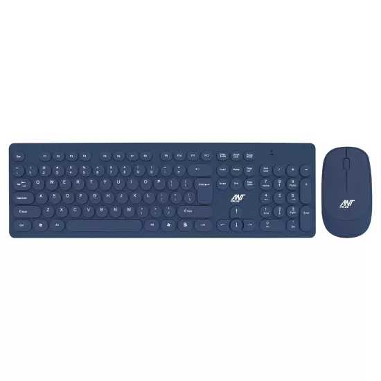 Ant Value Wireless Keyboard  Mouse Combo Blue FKBRI05