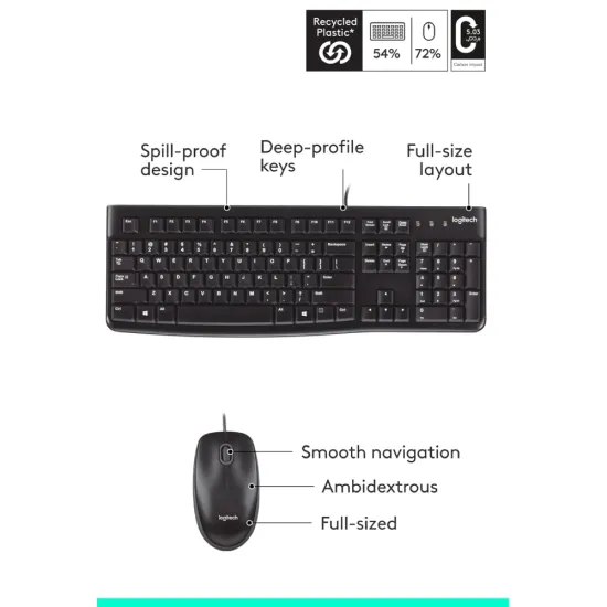 Logitech USB Keyboard Mouse Combo MK120