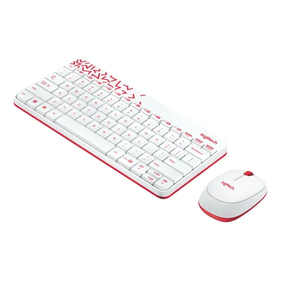 LOGITECH WIRELESS KEYBOARD MOUSE COMBO MK240 NANO WHITE