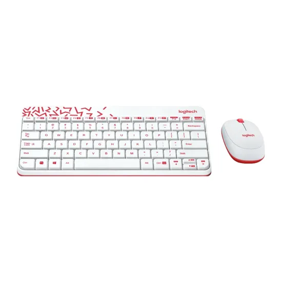 LOGITECH WIRELESS KEYBOARD MOUSE COMBO MK240 NANO WHITE