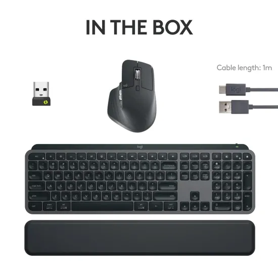 Logitech Wireless Keyboard Mouse Combo MX Keys S (Open Box)