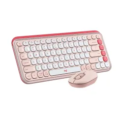 Logitech Bluetooth Keyboard Mouse Combo POP Icon Pink (Open Box)