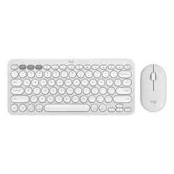 Logitech Bluetooth Keyboard Mouse Combo Pebble 2 White