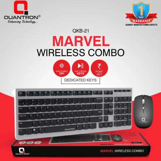 Quantron Wireless Keyboard Mouse Combo QKB-21 Quantron Wireless Keyboard Mouse Combo QKB-21
