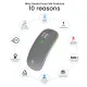 EVM Wireless + BT Mouse Rechargeable EnGrip EWLM 360 (With Type C) Silver