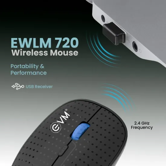 EVM Wireless Mouse EWLM 720 (Black)