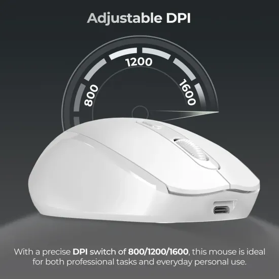 Foxin Wireless Mouse Flow 2.4G + BT (Flow) White