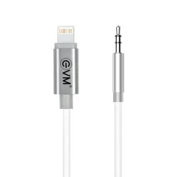 EVM iPhone Lightning to 3.5mm Aux Cable Silver