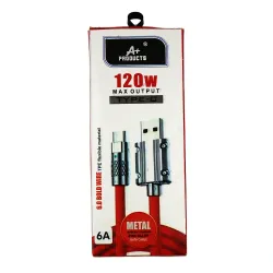 A+Products Mobile Charger | Data Cable 120w Metal Type-C