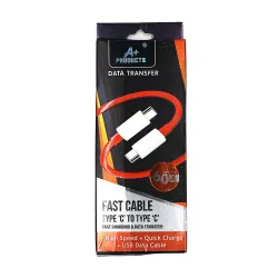 A+Products Mobile Charger | Data Cable 6A (Type-C To Type-C)