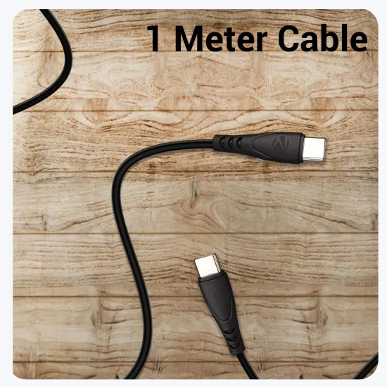 ZEBRONICS Type-C To Type-C Charge & Sync Cable TT27