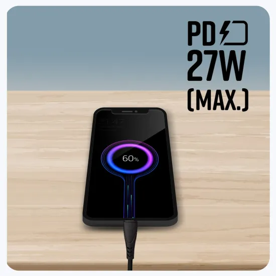 ZEBRONICS Type-C To Type-C Charge & Sync Cable TT27