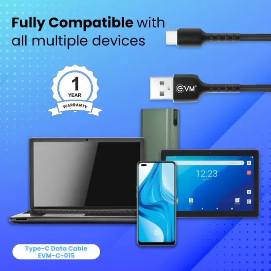 EVM Type-C Charge & Sync Cable EVM-C-015-B