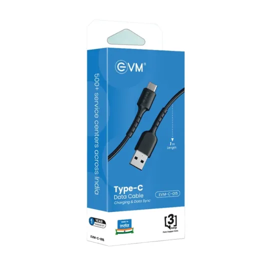 EVM Type-C Charge & Sync Cable EVM-C-015-B