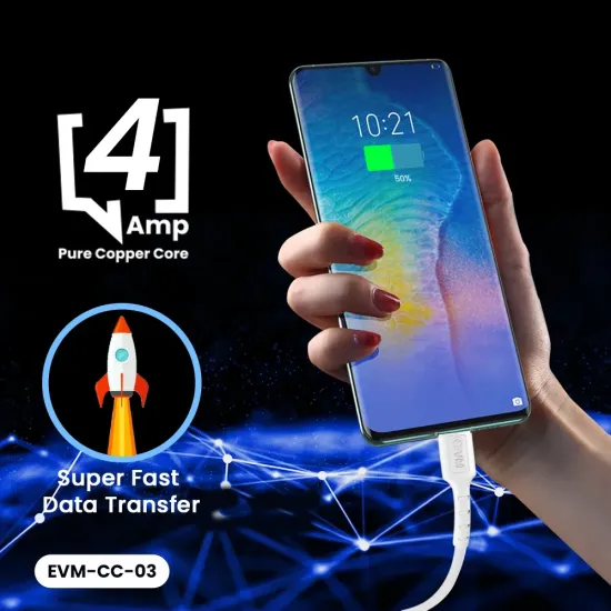 EVM Type-C To Type-C Charge & Sync Cable EVM-CC-03