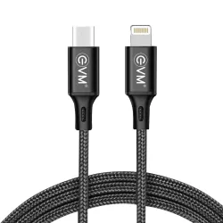 EVM Type-C To Iphone Lightning Charge & Sync Cable (Metal Head Nylon Braided) EVM-CL-04