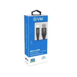 EVM Micro USB Mobile Charging Cable (Metal Head Nylon Braided Cable) EVM-CM-011