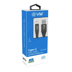 EVM Type-C Mobile Charging Cable (Metal Head Nylon Braided Cable) EVM-CM-012