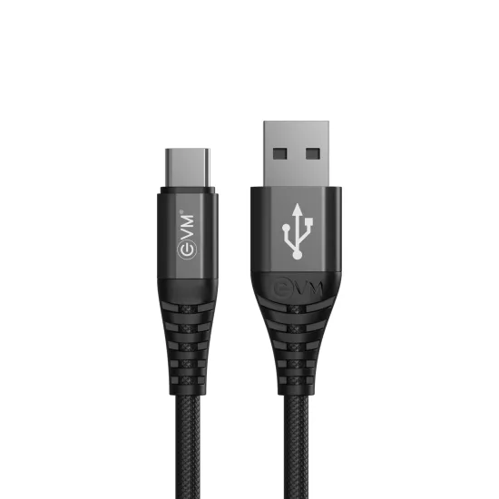 EVM Type-C Mobile Charging Cable (Metal Head Nylon Braided Cable) EVM-CM-012
