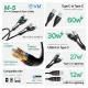 EVM 4-in-1 Charge & Sync Cable 60W 1M (USB | Iphone | Type-C) EVM-M-5-B