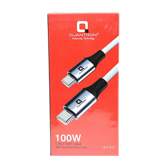 Quantron Mobile Charger | Data Transfer Cable Type-C to Type-C (QCC819)