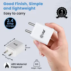 EVM Mobile Smart Charger with Cable (USB to Type-C) 12W