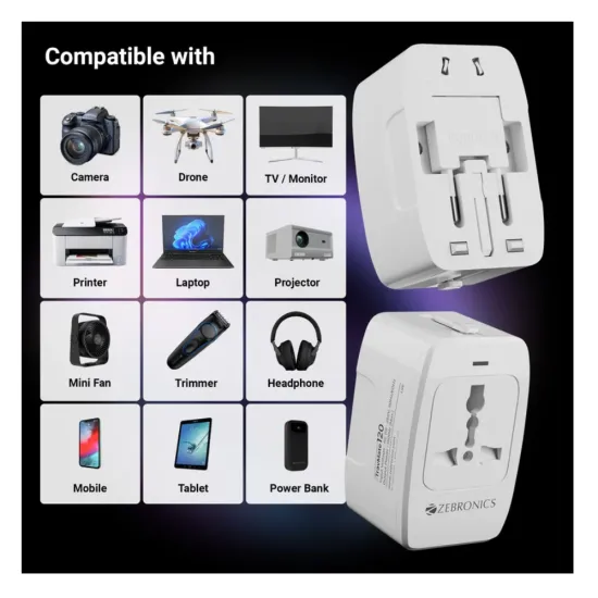 Zebronics Universal Power Plug USB 1500mA