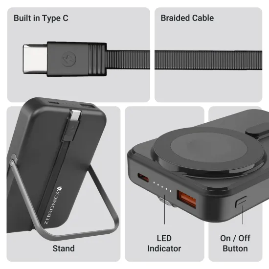 ZEBRONICS Power Bank 10000 mAh (MW67)