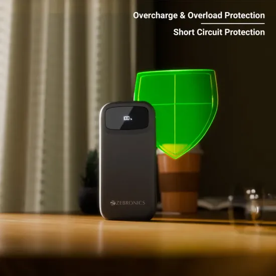 ZEBRONICS Power Bank 10000 mAh with 4 IN 1 CABLE (EnergiPod 10R2)