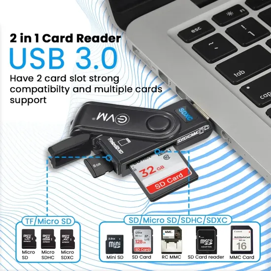 EVM 2 IN 1 Card Reader USB 3.0