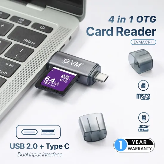 EVM 4 IN 1 OTG Card Reader USB 2.0