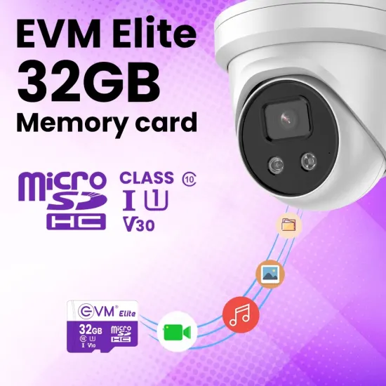 EVM Micro SD Card 32GB Elite For CCTV Camera and Smart Phone