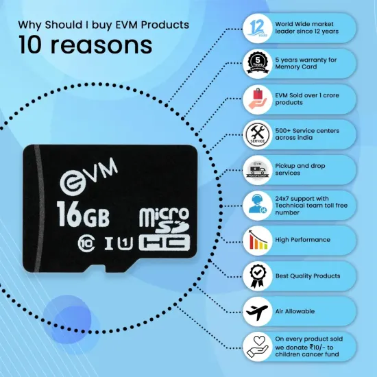 EVM Micro SD Card 16GB For Smart Phone