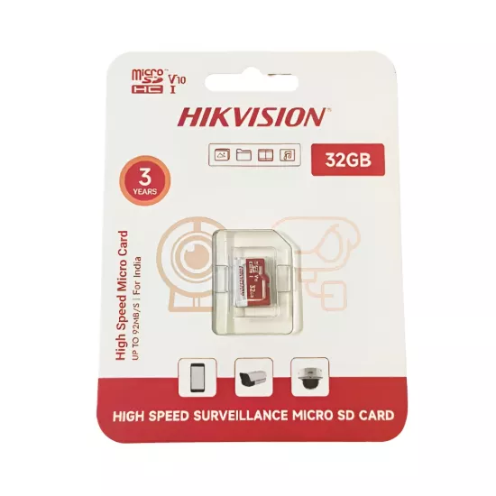 Hikvision 32GB Micro Sd Card Class V10