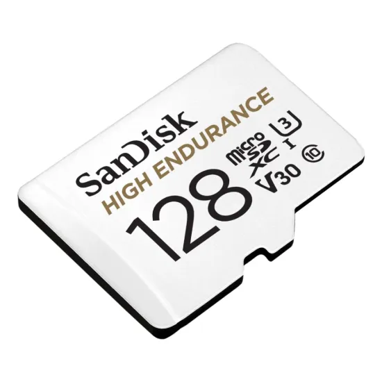 Sandisk Micro SD Card 128GB High Endurance For DSLR With Adapter (Open Box)