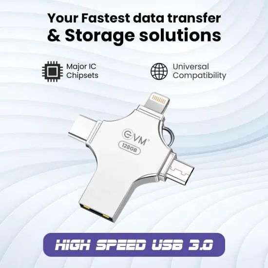 EVM EnStore 4 in 1 OTG Pendrive 128GB USB 3.0