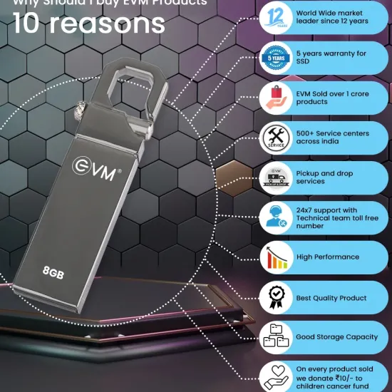 EVM Enstore Pendrive 8GB USB 2.0 (METAL)