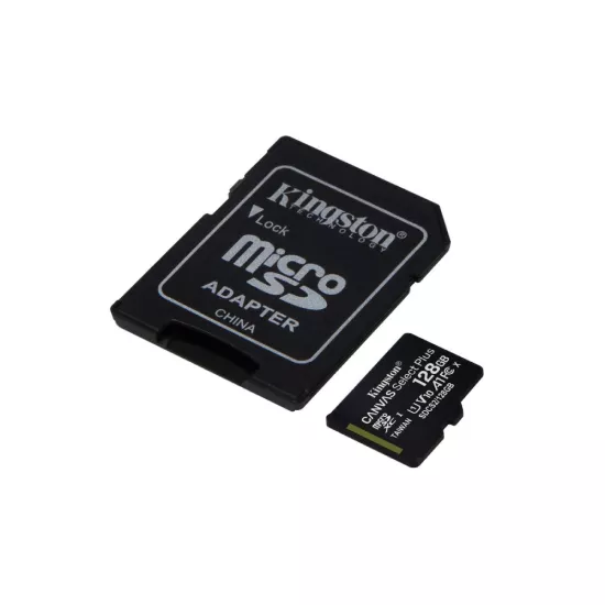 Kingston Micro SD Card 128GB SDCS2 Class 10 With Adapter For CCTV Camera and Smart Phone