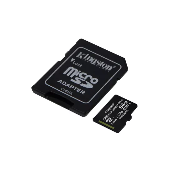 Kingstone SDCS2 64GB Micro Class 10 Memory Card With Adapter