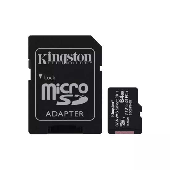 Kingstone SDCS2 64GB Micro Class 10 Memory Card With Adapter
