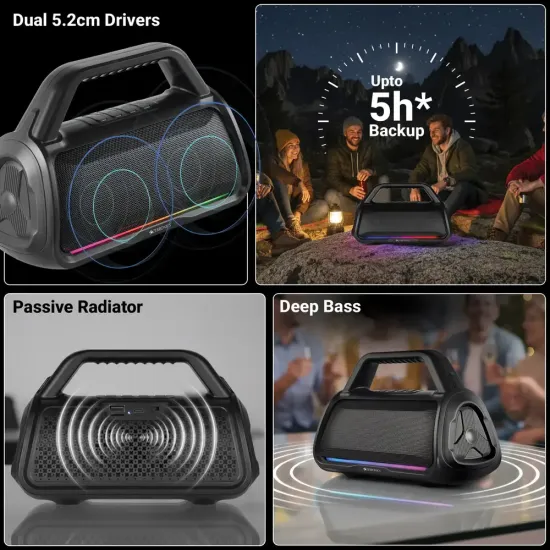 Zebronics Bluetooth Speaker RGB 16w County 10