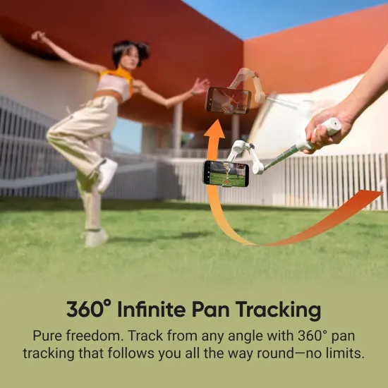 Insta360 AI Tracking  Phone Gimbal Stabilizer Flow 2 Pro (Stone Gray)
