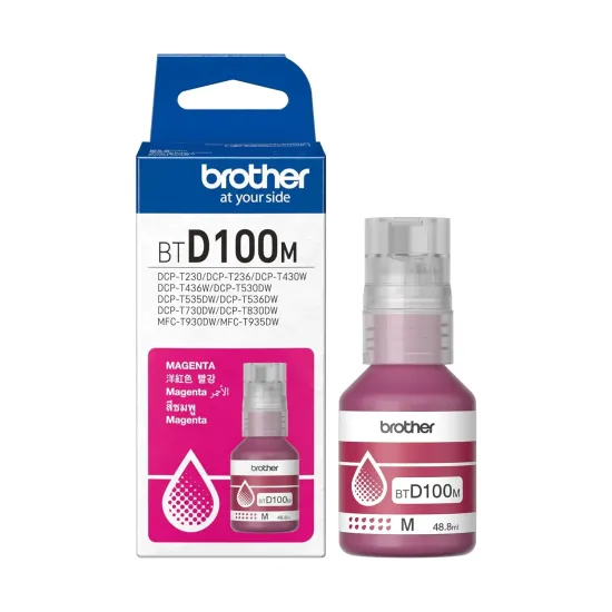 Brother Inkjet Ink Bottle BTD100M Magenta 48.8ml Brother Inkjet Ink Bottle BTD100M Magenta 48.8ml