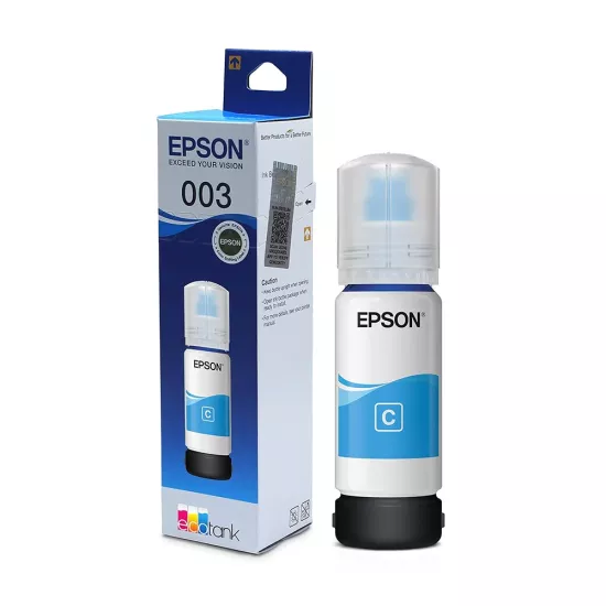 Epson 003 Cyan Genuine Inkjet Ink Bottle 65ml