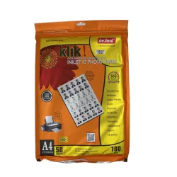 Desmat Glossy Paper 180gsm A4 White Inkjet Photo Paper (50 Sheets)