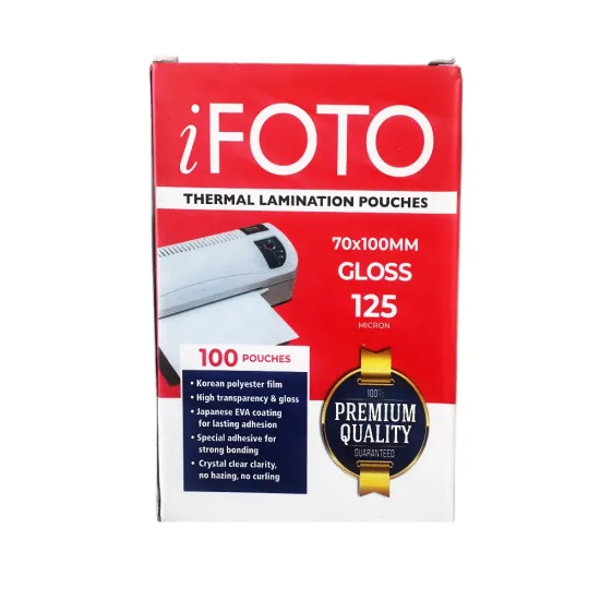 Lamination Pouch 125 Micron 70mmx100mm iFOTO (Pack of 100)